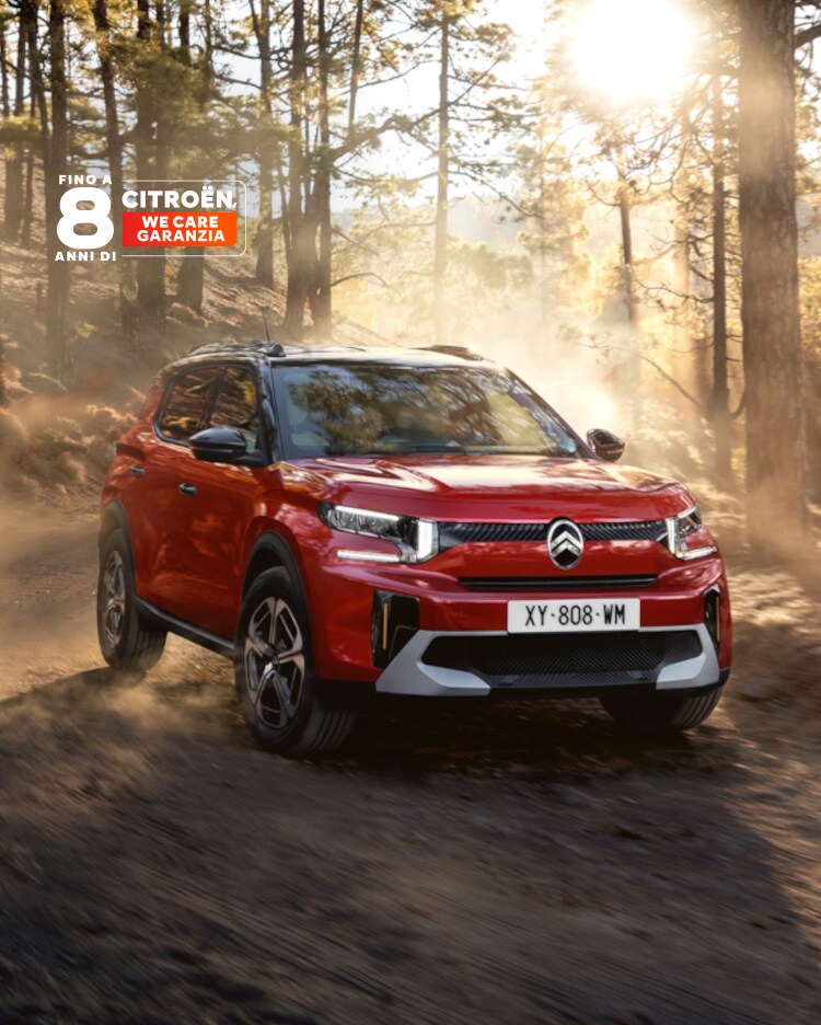 New ë-C3 Aircross in a forest